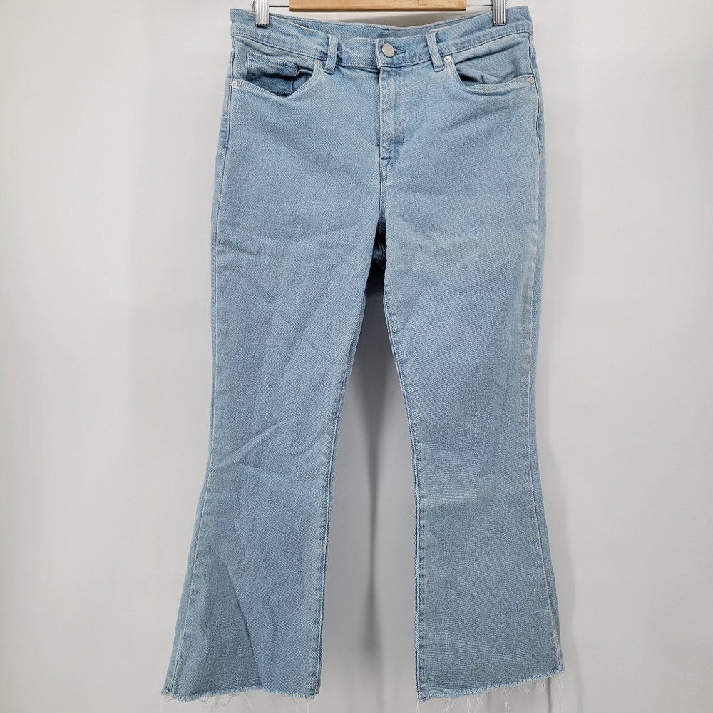 Blank NYC the Varick kick flare light wash jeans 30